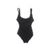 Carmen Marc Valvo Swimwear One Piece Swimsuit: Black Swimwear - Women's Size 8