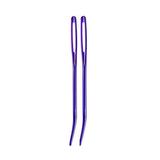 Farfi 2Pcs Darning Needles Large Eye Aluminum Wool Sweater Sewing Knitting Crocheting Blunt Needles for Clothes (Purple)