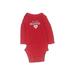 Just One You Made by Carter's Long Sleeve Onesie: Red Bottoms - Size 3 Month