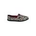 BOBS By Skechers Flats: Slip-on Wedge Boho Chic Black Zebra Print Shoes - Women's Size 8 - Almond Toe