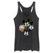 Women's Mad Engine Heather Black Mickey & Friends Racerback Tank Top