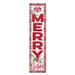New Mexico Lobos 12'' x 48'' Outdoor Merry Christmas Leaner