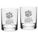 Clemson Tigers Class of 2024 14oz. 2-Piece Classic Double Old-Fashioned Glass Set