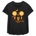 Women's Mad Engine Black Mickey Mouse Plus Size Scoop Neck T-Shirt