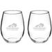 Owensboro Community and Technical College Two-Piece 21oz. Stemless Wine Glass Set