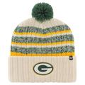 Men's '47 Cream Green Bay Packers Tavern Cuffed Knit Hat with Pom