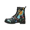Schnürboots DOGO "Boots Go Back To Being Yourself Damen Boots / Female", Damen, Gr. 40, Normalschaft, schwarz (schwarz, blau), Lederimitat, Schuhe, Vegan