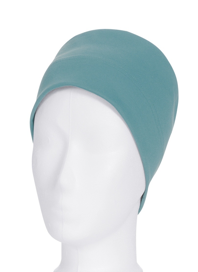 Strickmütze TRIGEMA "TRIGEMA Soft-Cap", Kinder, Gr. 900, grün (seegras), Baumwollmischung, Mützen Image