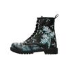 Schnürboots DOGO "Boots Go Back To Being Yourself Damen Boots / Female", Damen, Gr. 38, Normalschaft, schwarz (schwarz, grau), Lederimitat, Schuhe, Vegan