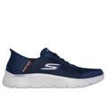 Skechers Men's Slip-ins: GO WALK Flex - Hands Up Sneaker | Size 7.0 Extra Wide | Navy | Textile/Synthetic | Vegan | Machine Washable
