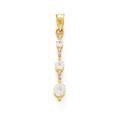 14ct Yellow Gold White Topaz and Diamond Pendant Necklace Jewelry Gifts for Women