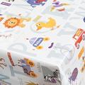 Jolee Fabrics Hygienic Kids Tablecloth - Wipe Clean PVC Vinyl Plastic Table Cover - Round, Square And Rectangle - Small To Large (Kids Alphabet Animals PVC Vinyl, 140cm x 400cm Rectangle)