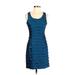 Gianni Bini Casual Dress: Blue Dresses - Women's Size 0