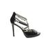 MICHAEL Michael Kors Heels: Slip On Stilleto Cocktail Party Black Solid Shoes - Women's Size 11 - Open Toe