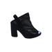 Balenciaga Heels: Black Solid Shoes - Women's Size 38 - Peep Toe