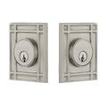 Nostalgic Warehouse Mission Plate Double Cylinder Deadbolt Brass in Gray | 3.375 H x 2.5 W x 0.713 D in | Wayfair 719181