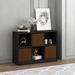 Symple Stuff 23.7" H x 31.6" W Cube Bookcase w/ Bins Wood in Black/Brown | Wayfair 379D481B64014BE3A0F0F03E8DF62E3D