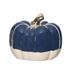 The Holiday Aisle® Blue & Khaki Large Pumpkin Figurine 6.3 H x 5.31 W x 6.3 D in blue/yellow in Beige | 6.3" H X 5.31" W X 6.3" D | Wayfair