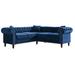 Blue Sectional - House of Hampton® Jacquis 2 - Piece Upholstered Sectional Velvet | 29 H x 80 W x 80 D in | Wayfair