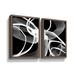 Ivy Bronx Abstract Poerty in Black & White - 2 Piece Print Set on Canvas Metal | 32 H x 48 W x 2 D in | Wayfair DFBB3553DBF94BC1BBAD65D29E614AB0