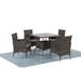 Wildon Home® Awura Square 4 - Person 35" L Outdoor Dining Set Glass in Gray | 35 W x 35 D in | Wayfair 59FEEFA5502D4595AAEACC8BCA17A0A3