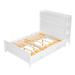 Red Barrel Studio® Canonero Bed Frame w/ Headboard Wood in White | 50.11 H x 56.81 W x 87.81 D in | Wayfair AB0B2478015E4C6687A6A2E96C50D585