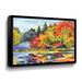 Millwood Pines Park w/ The Fall Lake Watercolor Metal | 24 H x 32 W x 2 D in | Wayfair 963901E3DDE048B6BC598AD2E40218EC