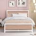 Hokku Designs Nuriddin Platform Bed Metal in White | 39.5 H x 55.6 W x 76.7 D in | Wayfair 100FB840BF864BBCB6AC44B3C3A5CB7C