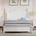 Darby Home Co Yashvi Platform Bed Wood in White | 43.3 H x 56.2 W x 79.9 D in | Wayfair 737A4281A29541F286A68F2CFD1A688C