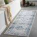 Inkom 2'7" x 16' Traditional Light Gray/White/Navy/Blue Runner - Hauteloom