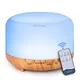 Diffusore di aromi da 500 ml ( oli opzionali), umidificatore diffusore per aromaterapia con oli essenziali 5 V 2 A con telecomando per l'home office