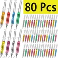 80Pcs Syringe Pens Retractable Fun Nurse Pens Novelty Multi Colors Medical Ballpoint Pens Gifts for