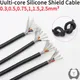 Sq 0.3 0.5 0.75 1 1.5 2 2.5mm Soft Silicone Rubber Shielded Cable 2 3 4 6 Cores Insulated Flexible