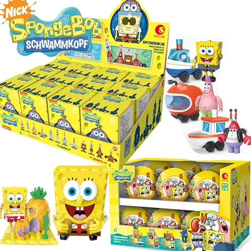 Spongebob patrick star blind box kawaii anime action figuren mystery box rate spielzeug für mädchen