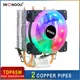 CPU-Kühler 1366 v3 2 Heatpipes Kühlung CPU Iwongou RGB 90mm Lüfter für Computer Kühler für Intel LGA