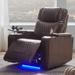 Power Motion Recliner w/ USB Charging & Arm Storage, Tray Table