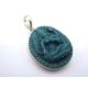 Handmade Turquoise White Tara Goddess Pendant, small.