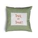 Halloween Trick or Treat Ticking Accent Pillow with Removable Insert