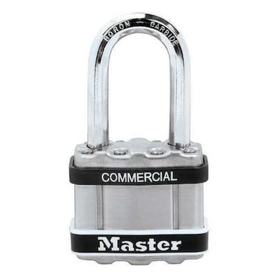 MASTER LOCK M5KALFSTS Padlock, Keyed Alike, Long Shackle, Square Stainless