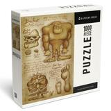 Lantern Press 1000 Piece Jigsaw Puzzle Bigfoot da Vinci Style