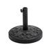 HElectQRIN 30lbs Patio Market Umbrella Base Outdoor Heavy Duty Market Umbrella Stand Cement Filled Weighted Base Weather Resistant Umbrella Base Outdoor Market Umbrella Holder for Lawn Gardenï¼ŒBlack