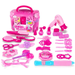 Powiller Makeup Set for Girls 26PCS Makeup Sets for Girls Princess Dress Up Toys Set Hairdressing Toys with Hairdryer Mirrors Hair Styling Case Birthday Gifts for Girls Kids Toddlers Aged 3+