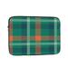 LNWH Green Textured Plaid Pattern Laptop Sleeve Notebook Computer Pocket Tablet Briefcase Carrying Bag 10 inch Laptop Case