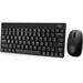 Adesso WKB-1100CB Natural Ergono S Resistant Mini Keyboard & Mouse Combo Black