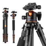 61 4 /156 cm Professional Carbon Fiber Tripod 15kg/33lbs Max Load Compact & Portable with 360Â° Ball Head & Detachable Monopod