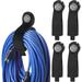 Kanemc 4PCS Magnetic Cable Storage Straps Heavy Duty Extension Cord Holder Magnet Hooks for Hanging Cables Hoses