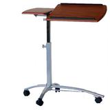 Pemberly Row Adjustable Mobile Laptop Stand in Medium Cherry