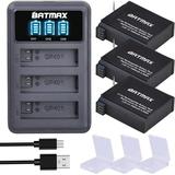 Batmax 3Packs AHDBT-401 1680mAh y + 3Slots USB Charger for Gopro Hero 4 y Go Pro Hero4 AHBBP-401 Action
