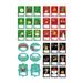 6 Sets Creative Gift Tag Various Christmas Design Printing Sealing Stickers Self-Adhesive Candy Bag Stickers Party Favor Decals Gifts Supplies Decoration(4 Sheets in 1 Set)