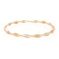 Jollys Jewellers Women's 9Carat Yellow, White & Rose Gold 8" Twisted Slave Bangle (5mm Wide)